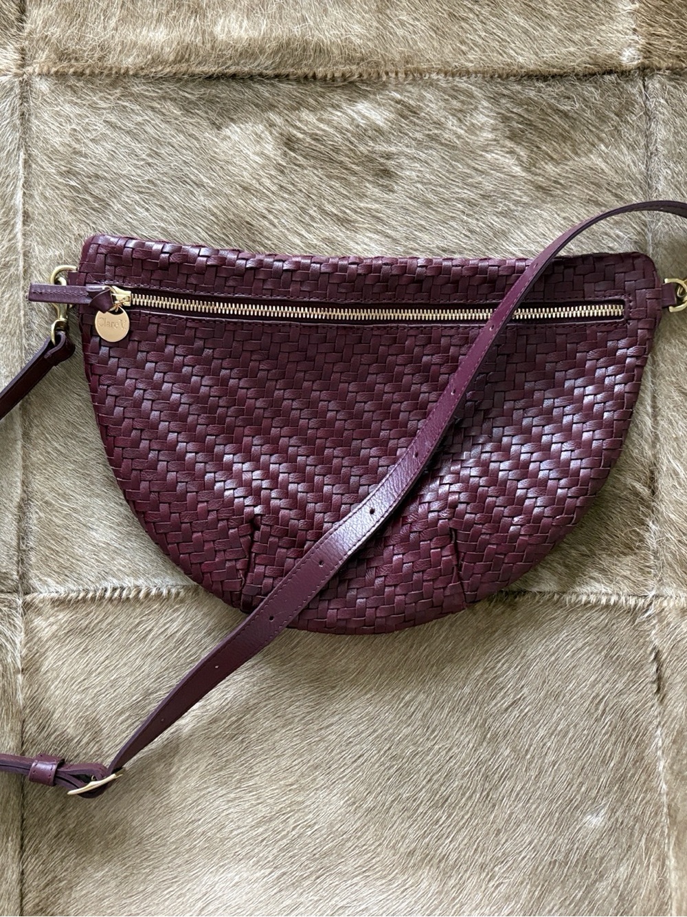 Clare V Grande Fanny Cassis NWOT